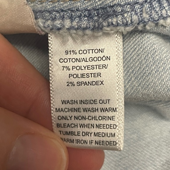 Ann Taylor Loft Size 00 Denim Button Front Skirt Pockets Light Wash - Picture 8 of 8